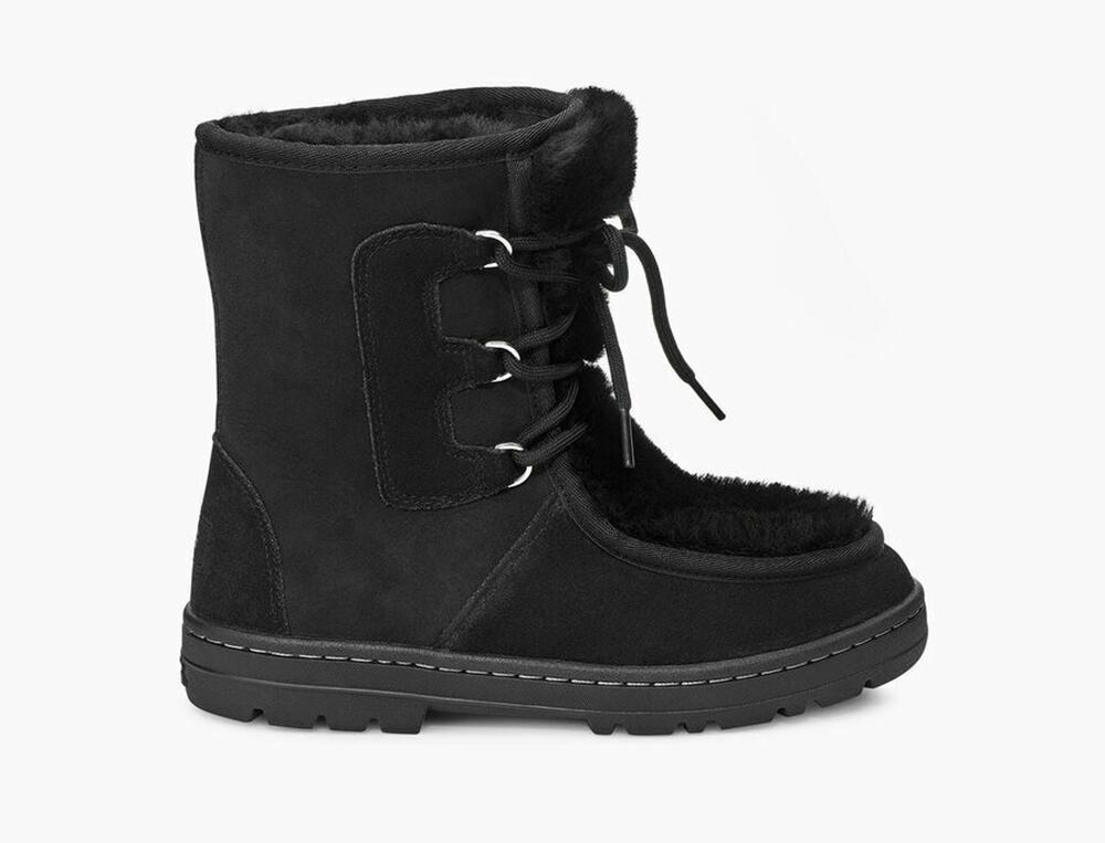 NEW w/box winter snow Short Sz 5 Women's UGG Mukluk Revival Boot Black Lace up